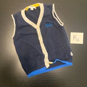 BOSS 9m Dark Blue Knit Vest